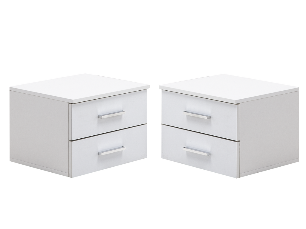 Siena 23 Pair of Bedside Cabinets in White Gloss