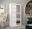 Verona 02 Sliding Door Wardrobe 100cm in White