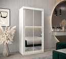 Tokyo III Sliding Door Wardrobe 100cm in White