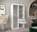 Verona 02 Sliding Door Wardrobe 100cm in White