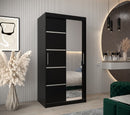 Verona 02 Sliding Door Wardrobe 100cm in Black