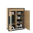 Quant QA-06 2 Doors Display Cabinet in Oak Artisan