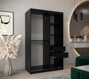 Elypse Sliding Door Wardrobe 120cm in Black
