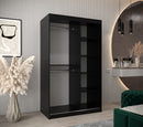 Elypse Sliding Door Wardrobe 120cm in Black
