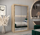 Tokyo III Sliding Door Wardrobe 120cm in Oak Sonoma