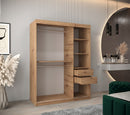 Verona 04 Sliding Door Wardrobe 150cm in Oak Artisan