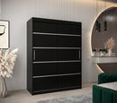 Verona 01 Sliding Door Wardrobe 150cm in Black