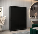 Tokyo Sliding Door Wardrobe 150cm in Black