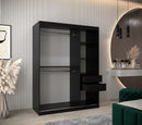Tokyo Sliding Door Wardrobe 150cm in Black