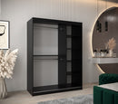 Verona 01 Sliding Door Wardrobe 150cm in Black