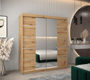 Verona 04 Sliding Door Wardrobe 180cm in Oak Artisan