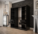 Tilburg Sliding Door Wardrobe 180cm in Dark Oak
