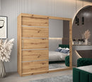 Verona 02 Sliding Door Wardrobe 200cm in Oak Artisan