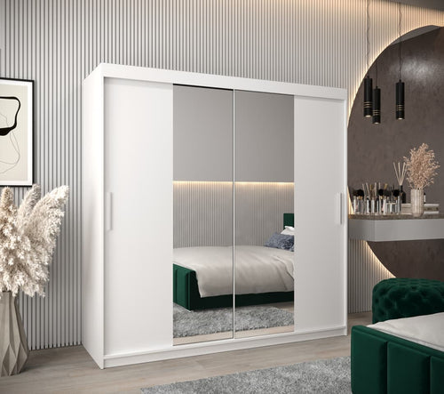 Tokyo I Sliding Door Wardrobe 200cm in White