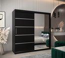 Verona 02 Sliding Door Wardrobe 200cm in Black