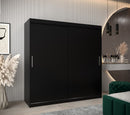 Tokyo Sliding Door Wardrobe 200cm in Black