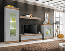 Berlin Tall Display Cabinet in Grey Matt
