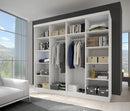 Multi 35 Sliding Mirror Door Wardrobe 233cm in Oak Sonoma