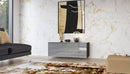 Helio 41 TV Cabinet 120cm in Grey Glass