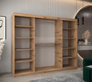 Verona 04 Sliding Door Wardrobe 250cm in Oak Artisan