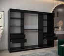 Verona 01 Sliding Door Wardrobe 250cm in Black
