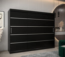 Verona 01 Sliding Door Wardrobe 250cm in Black
