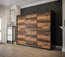 Tilburg Sliding Door Wardrobe 250cm in Dark Oak