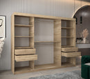 Tokyo II Sliding Door Wardrobe 250cm in Oak Sonoma