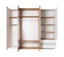 Stockholm Hinged Door Wardrobe 230cm in White