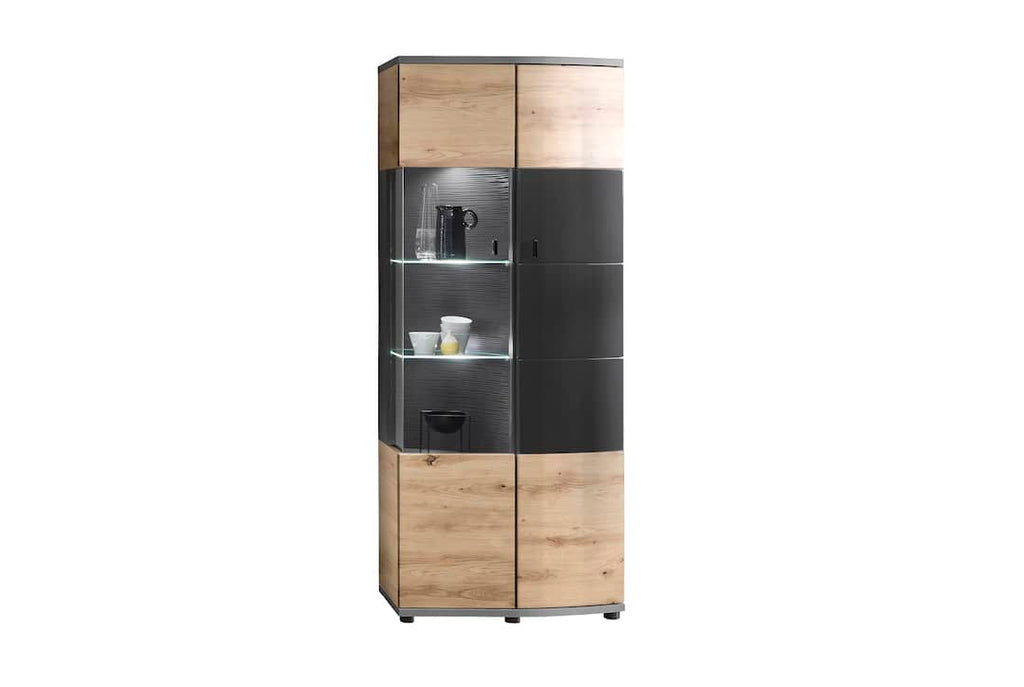 Dera 32 Tall Display Cabinet in Oak Artisan