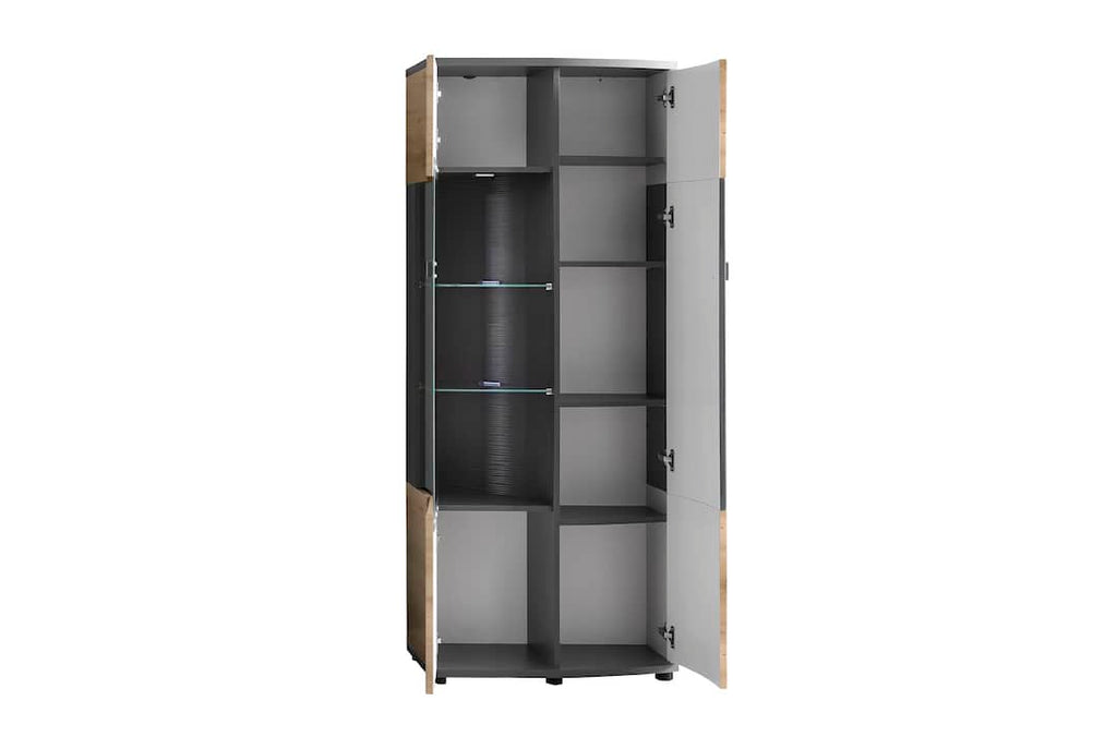 Dera 32 Tall Display Cabinet in Oak Artisan