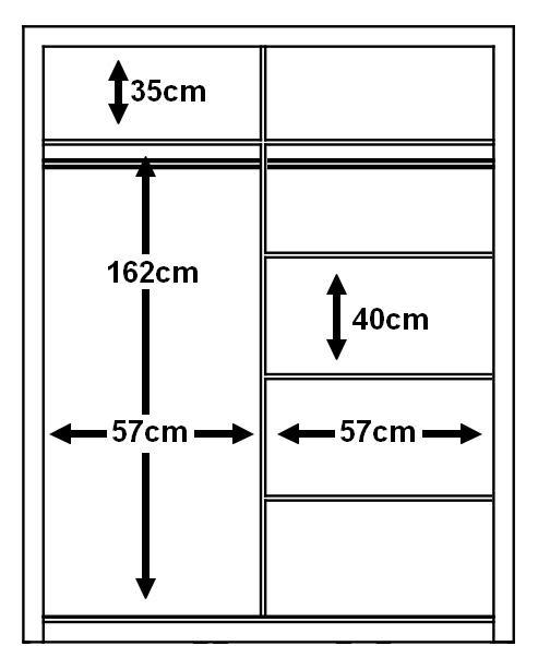Arti 19 - 2 Sliding Door Wardrobe 120cm in Oak Shetland