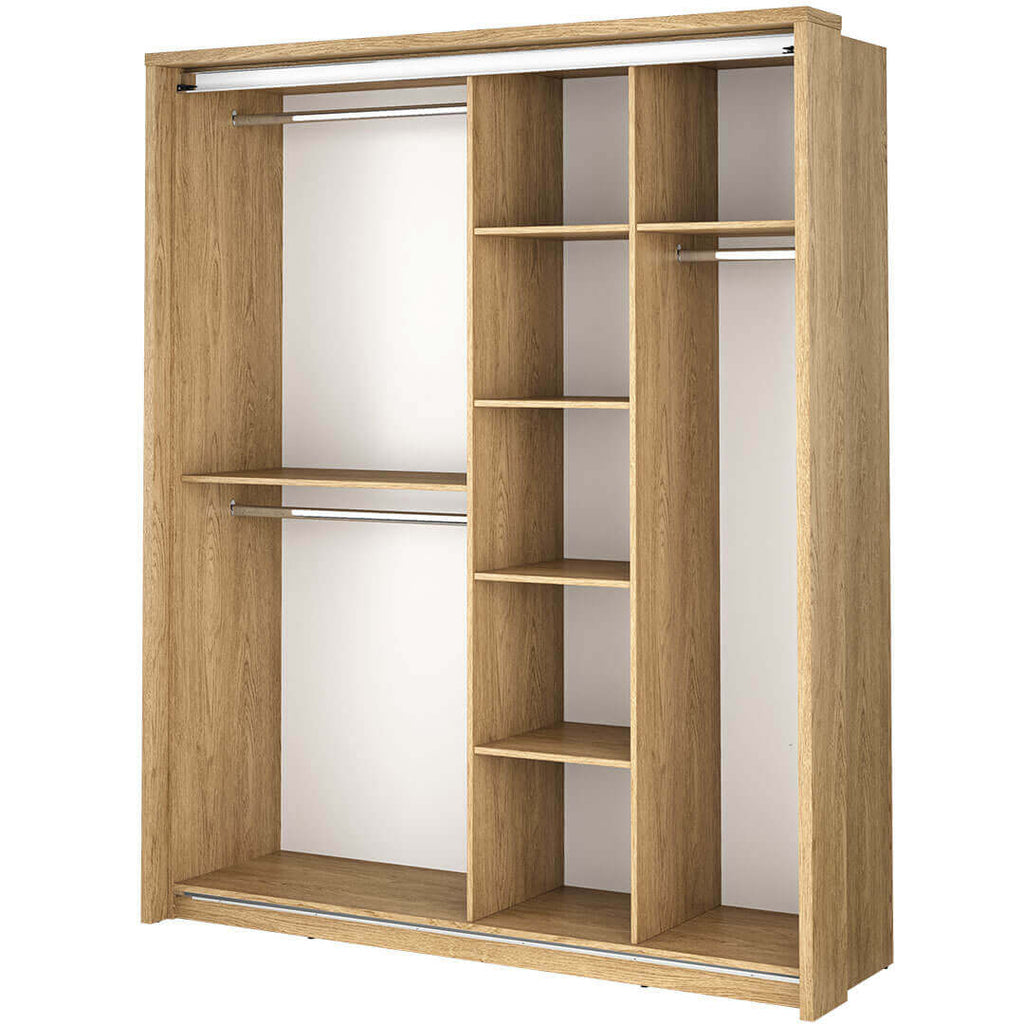 Arti AR-17 Sliding Door Wardrobe 180cm in Oak Shetland