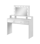 Aria Dressing Table With Mirror in White