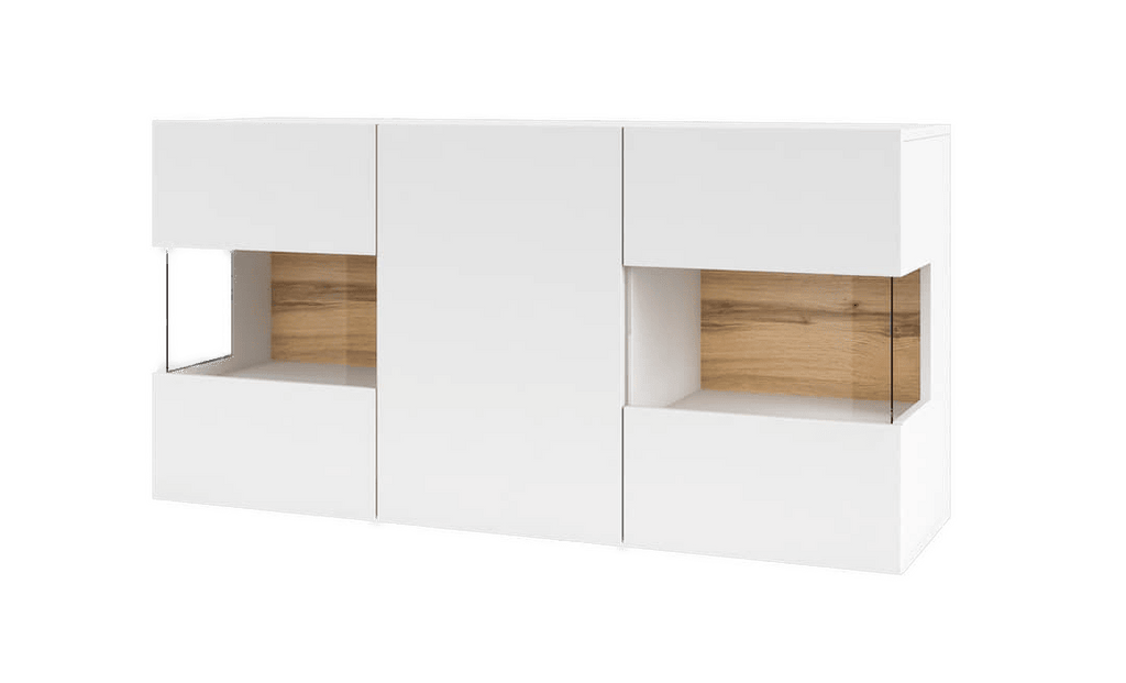 Ava 25 Display Sideboard Cabinet 120cm in White Matt