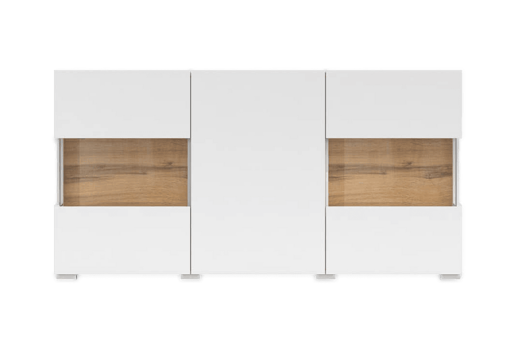 Ava 25 Display Sideboard Cabinet 120cm in White Matt