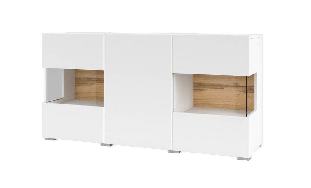 Ava 25 Display Sideboard Cabinet 120cm in White Matt