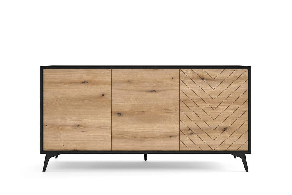 Diamond Large Sideboard Cabinet 154cm in Oak Evoke