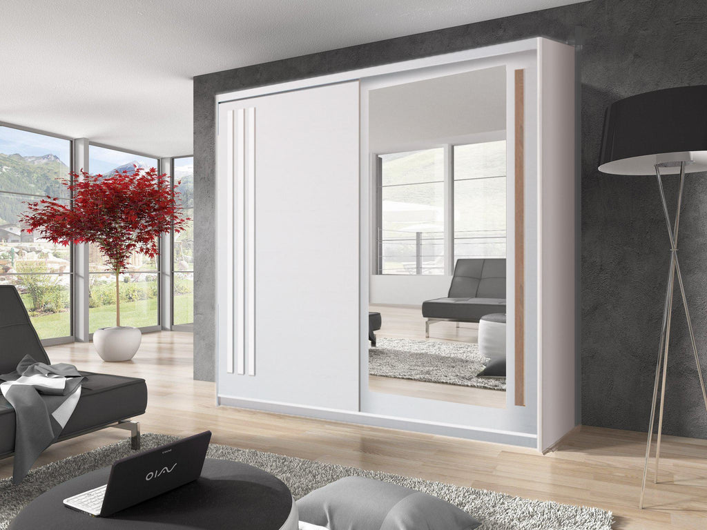Effect 2 Sliding Door Wardrobe 200cm in Anderson Pine