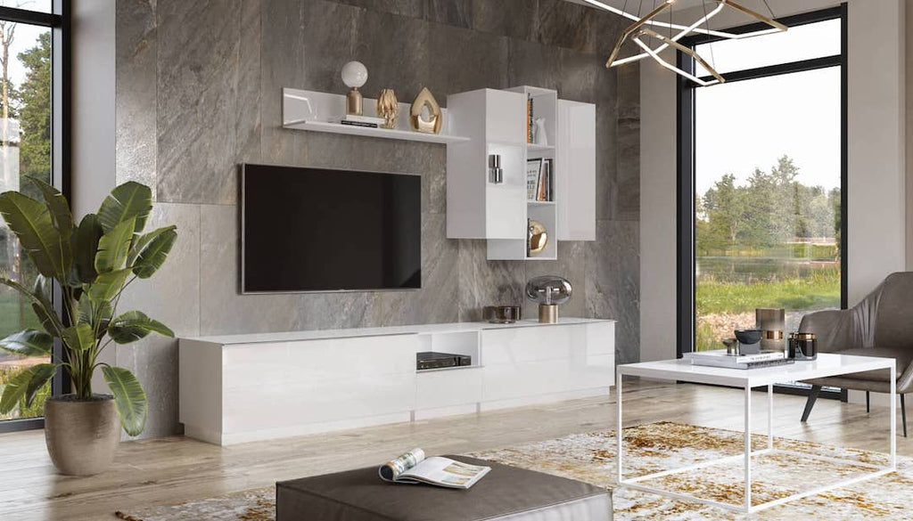 Helio 99 Coffee Table in White Glass