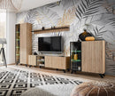 Liam Display Cabinet 90cm in Oak Hickory