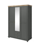 Evora 19 - 3 Door Wardrobe 154cm in Green