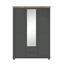 Evora 19 - 3 Door Wardrobe 154cm in Green