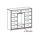 Havana ID-11 Sliding Door Wardrobe 250cm in White Matt