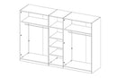 Hektor 21 - 5 Door Wardrobe 225cm in White Gloss