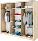 Idea ID-01 Sliding Door Wardrobe 250cm in Oak San Remo