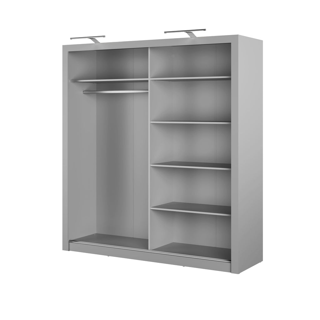 Idea ID-16 Sliding Door Wardrobe 200cm in Grey