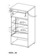 India 06 Tall Display Cabinet in White