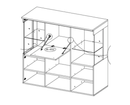 India 45 Sideboard Cabinet in Schiefer