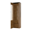 Larona 05 Tall Display Cabinet in Oak Satin